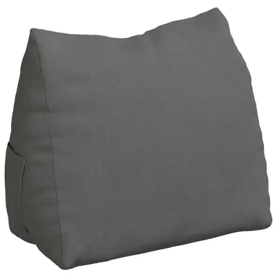 vidaXL Poglavni vzglavnik Temno siva 60 x 20 x 50 cm blago