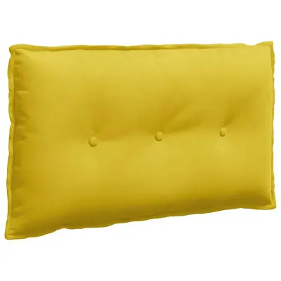 vidaXL Poglavni vzglavnik Rumena 80 x 50 cm Žametna tkanina