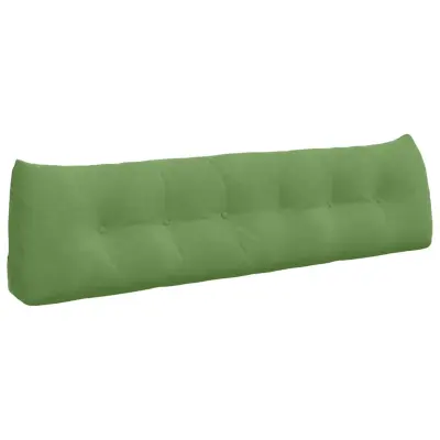 vidaXL Poglavni vzglavnik Svetlo zelena 180 x 24 x 50 cm Žamet