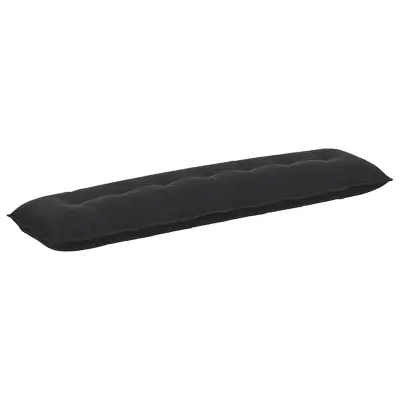 vidaXL Poglavni vzglavnik Črna 200 x 50 cm Žametna tkanina
