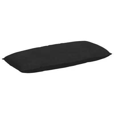 vidaXL Poglavni vzglavnik Črna 120 x 19 x 50 cm blago