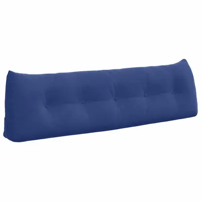 vidaXL Poglavni vzglavnik Policijska modra 160 x 24 x 50 cm Žamet
