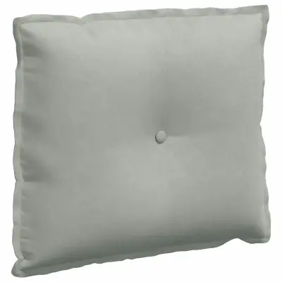 vidaXL Poglavni vzglavnik Svetlo siva 60 x 50 cm Žametna tkanina