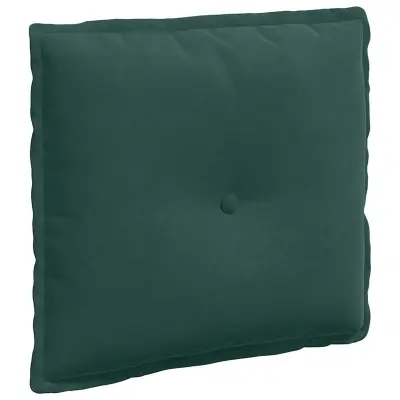 vidaXL Poglavni vzglavnik Temno zelena 50 x 45 cm Žametna tkanina