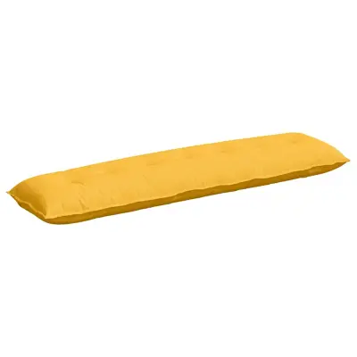 vidaXL Poglavni vzglavnik Svetlo rumena 200 x 50 cm Žametna tkanina