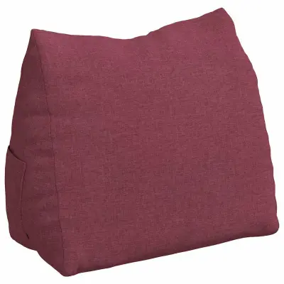 vidaXL Poglavni vzglavnik Vinorodna rdeča 60 x 20 x 50 cm blago
