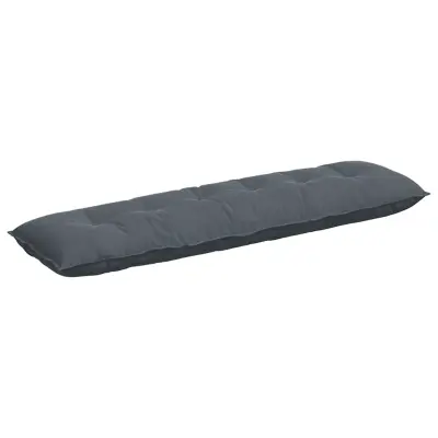 vidaXL Poglavni vzglavnik Temno siva 180 x 50 cm Žametna tkanina