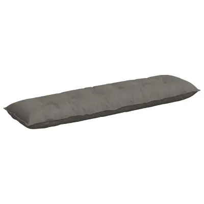 vidaXL Poglavni vzglavnik Svetlo siva 180 x 50 cm Žametna tkanina