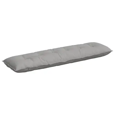 vidaXL Poglavni vzglavnik Oblačno siva 180 x 19 x 50 cm blago