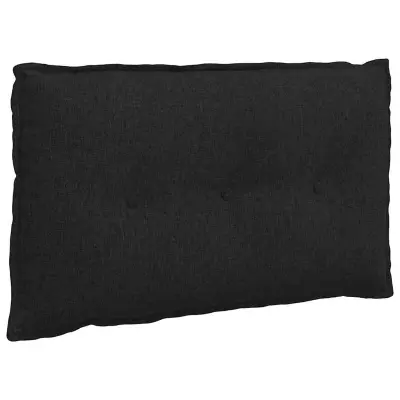 vidaXL Poglavni vzglavnik Črna 80 x 19 x 50 cm blago