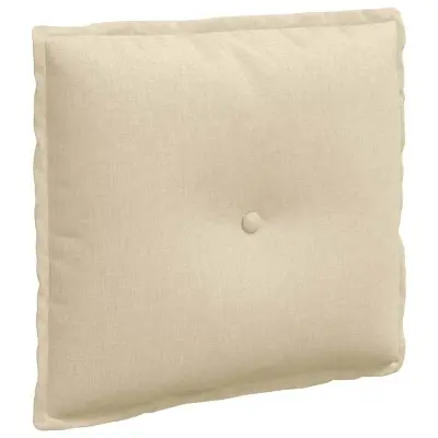 vidaXL Poglavni vzglavnik krema 50 x 19 x 45 cm blago