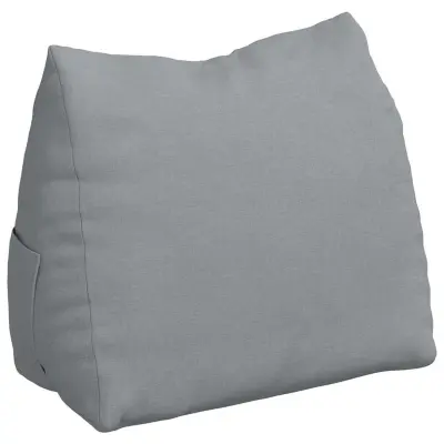 vidaXL Poglavni vzglavnik Svetlo siva 60 x 20 x 50 cm blago
