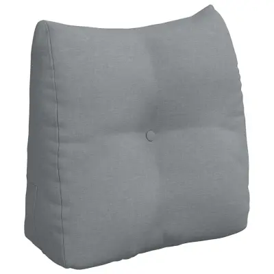 vidaXL Poglavni vzglavnik Svetlo siva 45 x 24 x 50 cm blago
