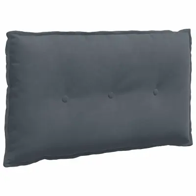 vidaXL Poglavni vzglavnik Temno siva 80 x 50 cm Žametna tkanina