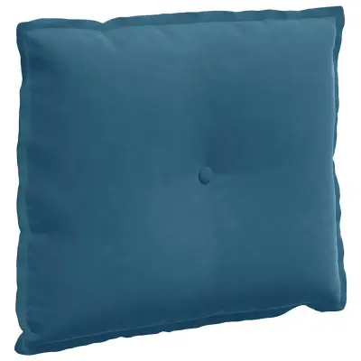 vidaXL Poglavni vzglavnik Modra 60 x 50 cm Žametna tkanina