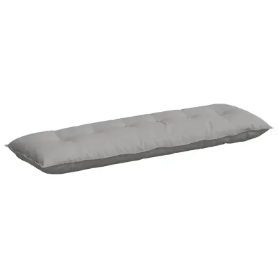 vidaXL Poglavni vzglavnik Oblačno siva 160 x 19 x 50 cm blago