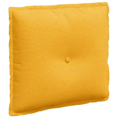 vidaXL Poglavni vzglavnik Svetlo rumena 50 x 45 cm Žametna tkanina