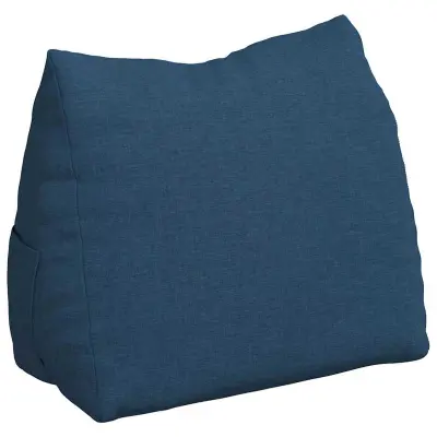 vidaXL Poglavni vzglavnik Modra 45 x 20 x 35 cm blago