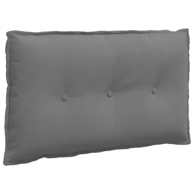 vidaXL Poglavni vzglavnik Temno siva 80 x 50 cm Mikrofiber tkanina