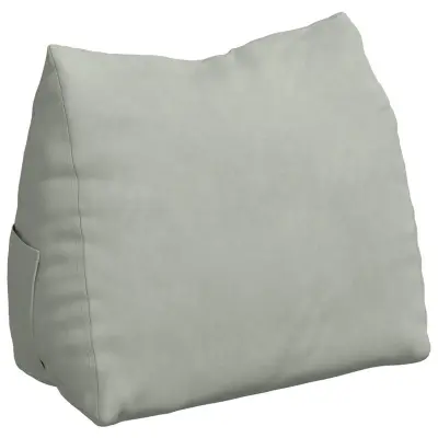 vidaXL Poglavni vzglavnik Svetlo siva 60 x 20 x 50 cm Žametna tkanina