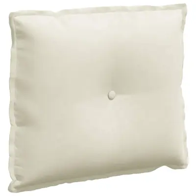 vidaXL Poglavni vzglavnik krema 60 x 50 cm Žametna tkanina