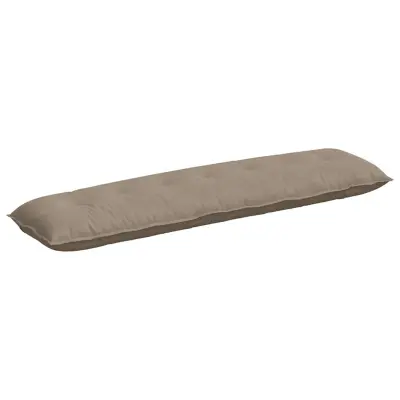 vidaXL Poglavni vzglavnik Taupe 200 x 50 cm Mikrofiber tkanina