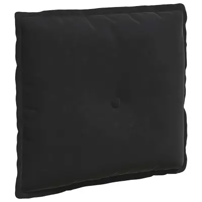 vidaXL Poglavni vzglavnik Črna 50 x 45 cm Žametna tkanina
