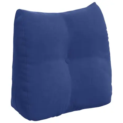 vidaXL Poglavni vzglavnik Policijska modra 45 x 24 x 50 cm Žamet