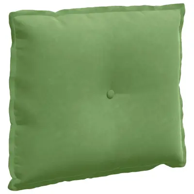 vidaXL Poglavni vzglavnik Svetlo zelena 60 x 50 cm Žametna tkanina