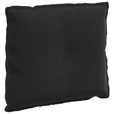 vidaXL Poglavni vzglavnik Črna 60 x 50 cm Žametna tkanina