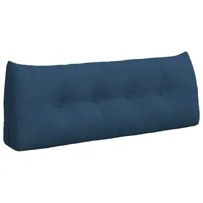 vidaXL Poglavni vzglavnik Modra 120 x 24 x 50 cm blago
