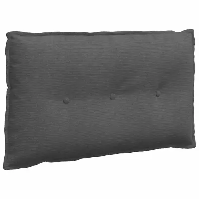 vidaXL Poglavni vzglavnik Temno siva 80 x 50 cm Žametna tkanina
