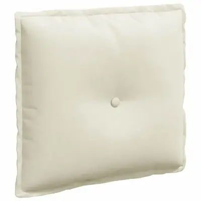 vidaXL Poglavni vzglavnik krema 50 x 45 cm Žametna tkanina