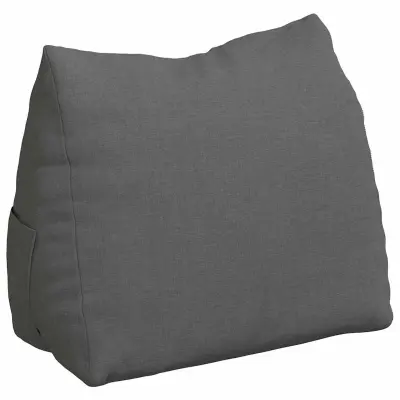 vidaXL Poglavni vzglavnik Temno siva 45 x 20 x 35 cm blago