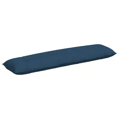 vidaXL Poglavni vzglavnik Modra 200 x 19 x 50 cm blago