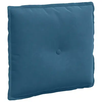 vidaXL Poglavni vzglavnik Modra 50 x 45 cm Žametna tkanina
