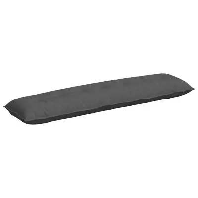 vidaXL Poglavni vzglavnik Temno siva 200 x 50 cm Žametna tkanina