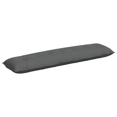 vidaXL Poglavni vzglavnik Temno siva 200 x 19 x 50 cm blago