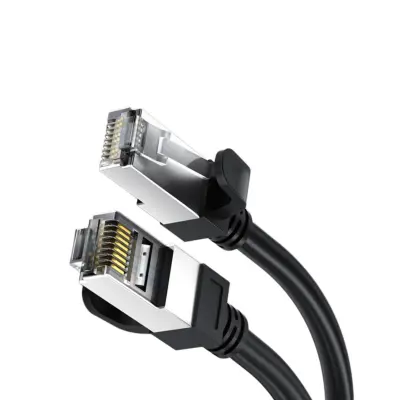 Gigabit Cat6 Ethernet kabel iz čistega bakra z dvojnim ščitom - črn, RJ45, 1000Mbps, 250MHz, preizkušeno z FLUKE  5 m