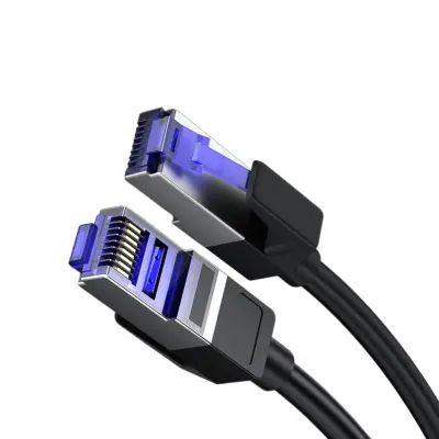 Cat8 bakren dvojno zaščiten Ethernet kabel z RJ45, 1000Mbps 250MHz