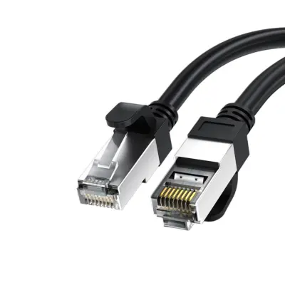 Gigabit Cat6 Ethernet kabel iz čistega bakra z dvojnim ščitom - črn, RJ45, 1000Mbps, 250MHz, preizkušeno z FLUKE