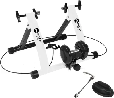 Turbo Trainer Magnetno notranje kolo s spremenljivim uporom, cestno gorsko kolo, belo