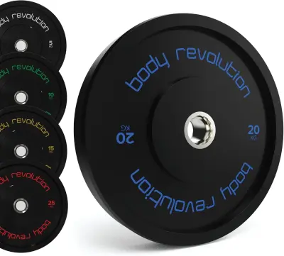 Body Revolution olimpijske odbijalne plošče črne barve, 20 kg par