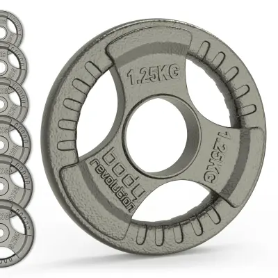 Olimpijske uteži Tri Grip iz litega železa, pari, seti 2 x 15 kg