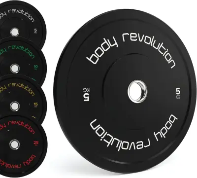 Body Revolution olimpijske odbijalne plošče črne barve, par 5 kg