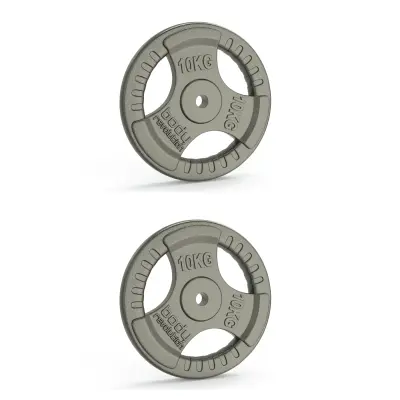 Litoželezne uteži 1" Standard Tri Grip pari 2 x 10 kg