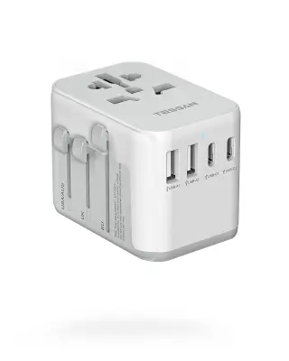 Univerzalni potovalni adapter TESSAN 633UC (633UC), 2x USB-C in 2x USB-A