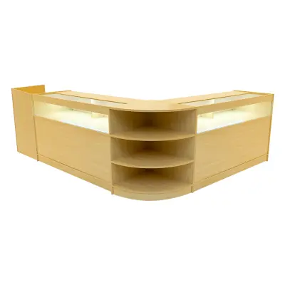 Komplet LED prodajnih pultov Sagittarius LM60, TB60 in 2 x B1500 - javor