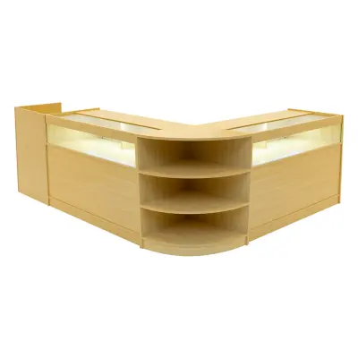 Komplet LED prodajnih pultov Sagittarius LM60, TB60 in 2 x B1200 - javor