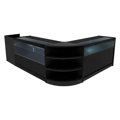 Komplet LED prodajnih pultov Europa B1500, C1500, TB60 in LM60 - črne barve